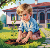 Илюстрация към текста "Доброта" на Георги Струмски.